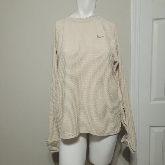 Nike Dri-Fit Large Thermal Top knit soft texture pocket bags hand Next Run - Picture 4 of 14